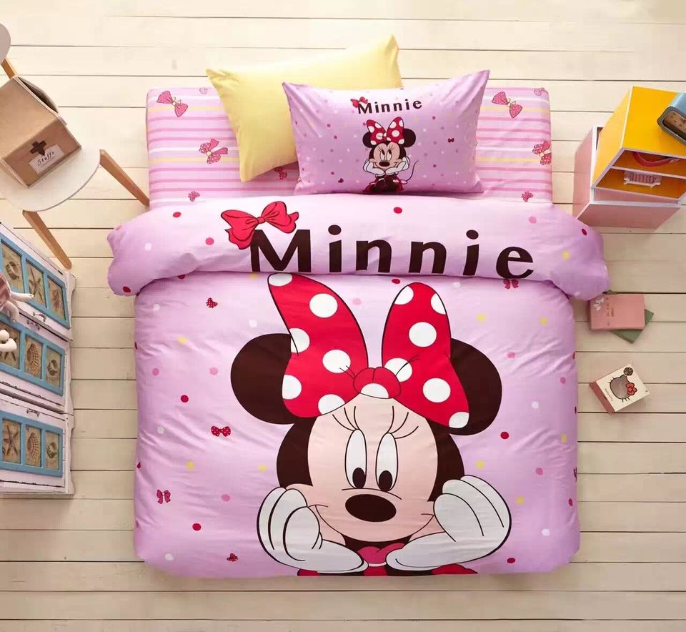 Lenjerii de pat pentru copii Disney, pentru fete & băieți, bumbac sau in