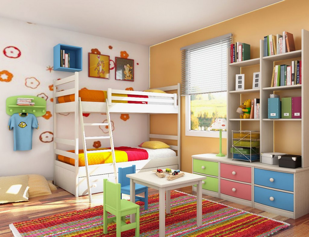 Mobilier camera copiilor - design colorat,  modern, fermecator si practic! 