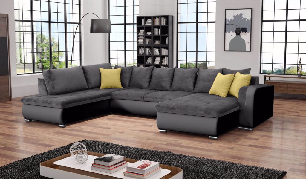 Coltare de living extensibile si mari, incapatoare pentru 8 persoane 